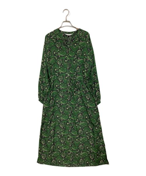 SOEJU（ソージュ）SOEJU (ソージュ) ペイズリー柄ワンピース グリーン×パープルの古着・服飾アイテム