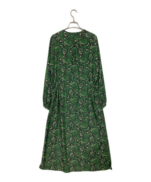 SOEJU（ソージュ）SOEJU (ソージュ) ペイズリー柄ワンピース グリーン×パープルの古着・服飾アイテム