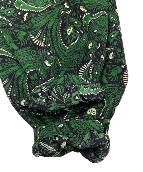 SOEJU（ソージュ）SOEJU (ソージュ) ペイズリー柄ワンピース グリーン×パープルの古着・服飾アイテム