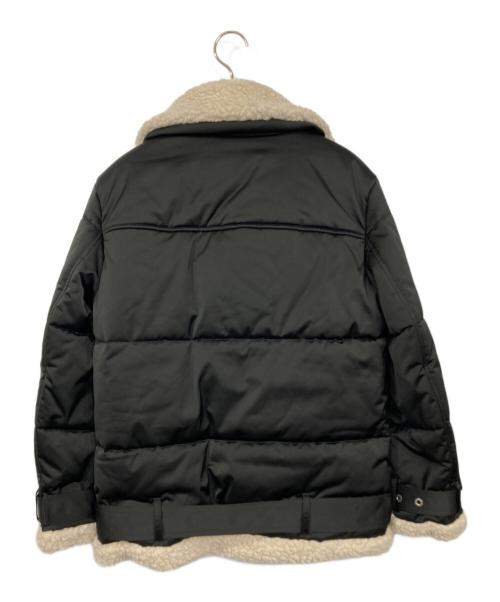 CINOH（チノ）CINOH (チノ) パディングバイカージャケット ブラック×ベージュ サイズ:36の古着・服飾アイテム