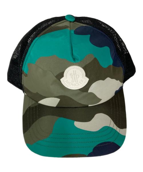 MONCLER（モンクレール）MONCLER (モンクレール) BASEBALLキャップ カーキ×ブルーの古着・服飾アイテム