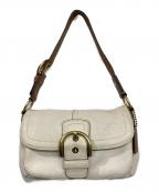 COACHコーチ）の古着「ワンショルダーバッグ」｜ホワイト×ブラウン