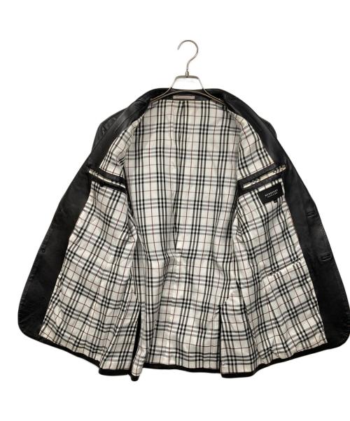 BURBERRY BLACK LABEL（バーバリーブラックレーベル）BURBERRY BLACK LABEL (バーバリーブラックレーベル) ラムレザージャケット ブラック サイズ:Ｍの古着・服飾アイテム