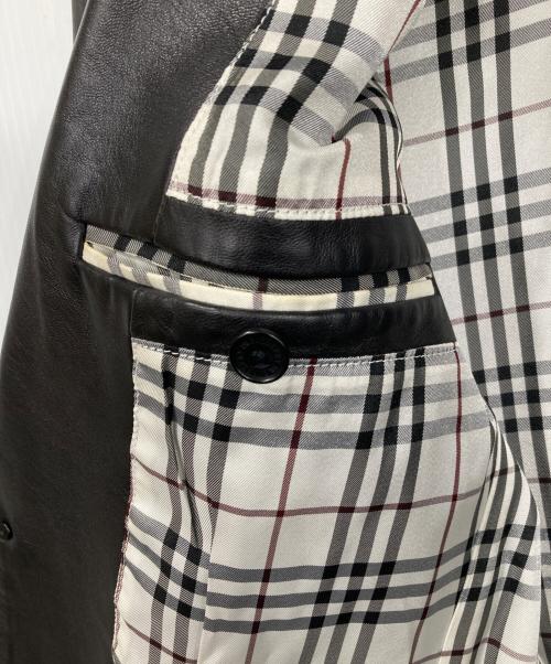 BURBERRY BLACK LABEL（バーバリーブラックレーベル）BURBERRY BLACK LABEL (バーバリーブラックレーベル) ラムレザージャケット ブラック サイズ:Ｍの古着・服飾アイテム