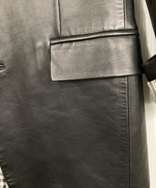 BURBERRY BLACK LABEL（バーバリーブラックレーベル）BURBERRY BLACK LABEL (バーバリーブラックレーベル) ラムレザージャケット ブラック サイズ:Ｍの古着・服飾アイテム