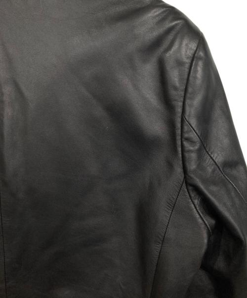 BURBERRY BLACK LABEL（バーバリーブラックレーベル）BURBERRY BLACK LABEL (バーバリーブラックレーベル) ラムレザージャケット ブラック サイズ:Ｍの古着・服飾アイテム