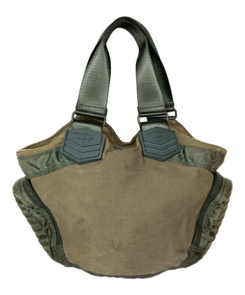 DIESEL（ディーゼル）DIESEL (ディーゼル) ミリタリーハンドバッグ ベージュ×カーキの古着・服飾アイテム