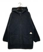 adidasアディダス）の古着「Polar Fleece Long Hooded Fur Jacket」｜ブラック