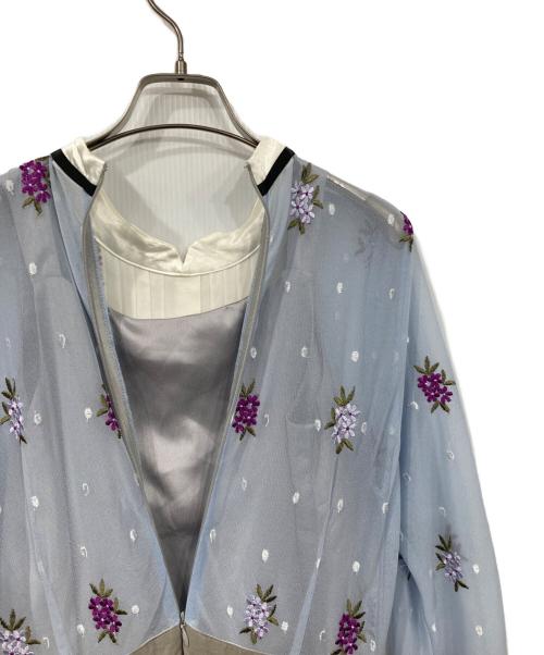 ADELLY（アデリー）adelly (アデリー) ピンタックヨークワンピース ブルー サイズ:表記無しの古着・服飾アイテム