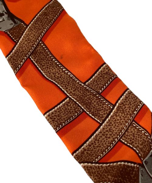 HERMES（エルメス）HERMES (エルメス) ツィリースカーフ オレンジの古着・服飾アイテム