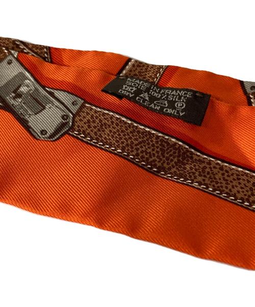 HERMES（エルメス）HERMES (エルメス) ツィリースカーフ オレンジの古着・服飾アイテム