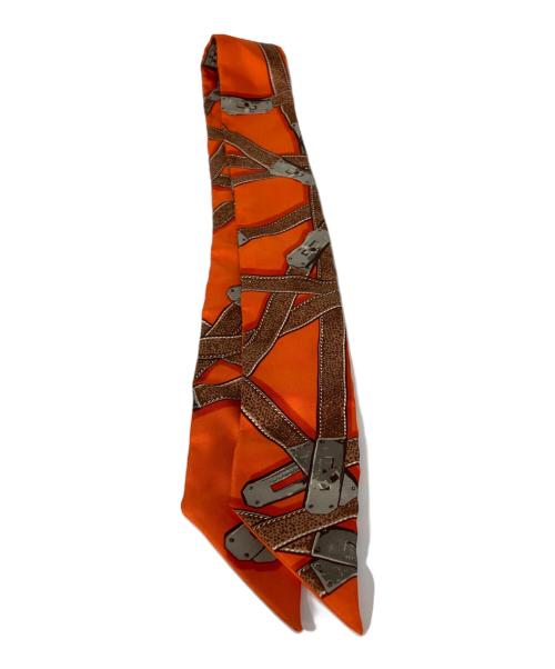 HERMES（エルメス）HERMES (エルメス) ツィリースカーフ オレンジの古着・服飾アイテム