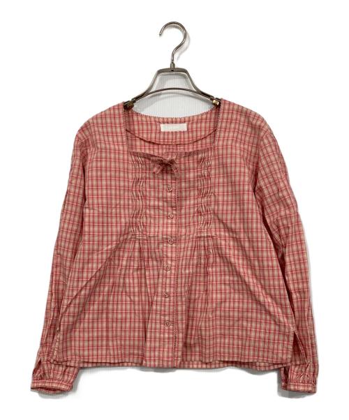PINK HOUSE（ピンクハウス）PINK HOUSE (ピンクハウス) チェックブラウス ピンク サイズ:記載無しの古着・服飾アイテム
