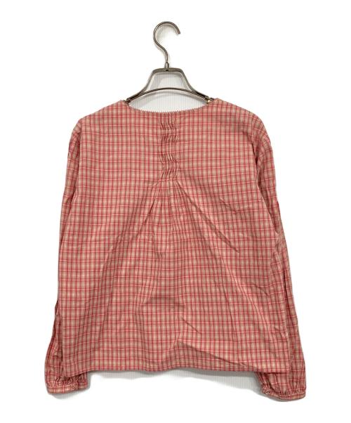 PINK HOUSE（ピンクハウス）PINK HOUSE (ピンクハウス) チェックブラウス ピンク サイズ:記載無しの古着・服飾アイテム
