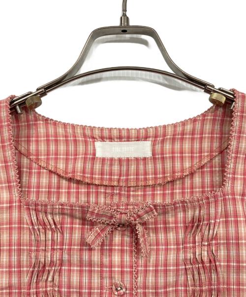 PINK HOUSE（ピンクハウス）PINK HOUSE (ピンクハウス) チェックブラウス ピンク サイズ:記載無しの古着・服飾アイテム