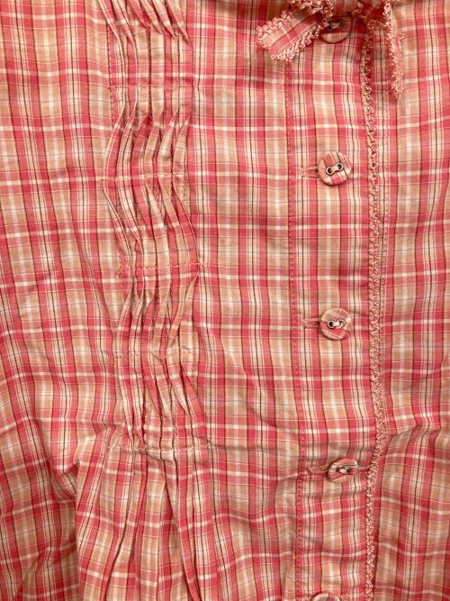 PINK HOUSE（ピンクハウス）PINK HOUSE (ピンクハウス) チェックブラウス ピンク サイズ:記載無しの古着・服飾アイテム