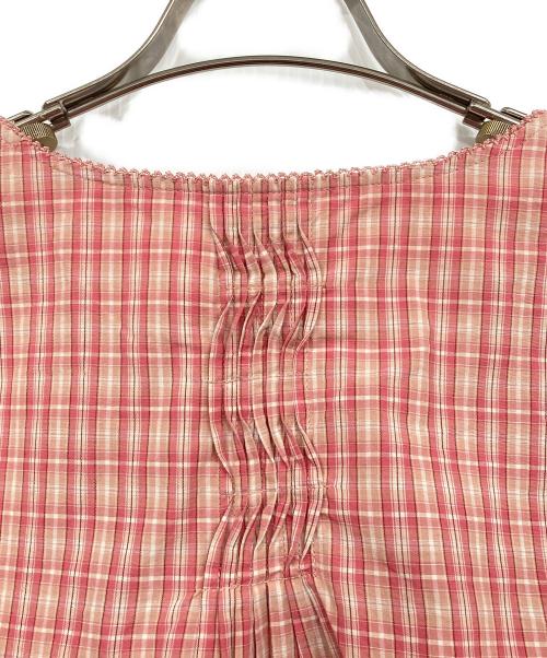 PINK HOUSE（ピンクハウス）PINK HOUSE (ピンクハウス) チェックブラウス ピンク サイズ:記載無しの古着・服飾アイテム