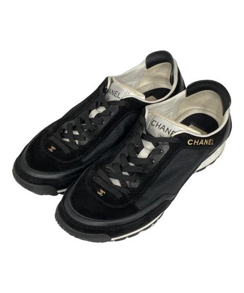 CHANEL（シャネル）CHANEL (シャネル) ココマークローカットスニーカー ブラック サイズ:36の古着・服飾アイテム