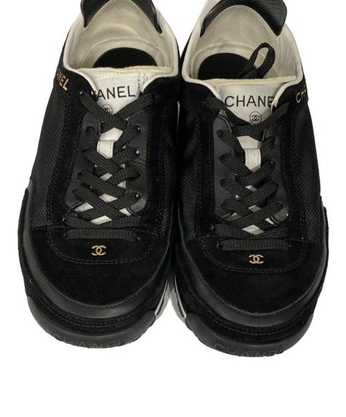 CHANEL（シャネル）CHANEL (シャネル) ココマークローカットスニーカー ブラック サイズ:36の古着・服飾アイテム