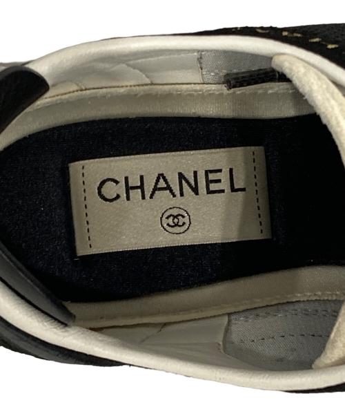 CHANEL（シャネル）CHANEL (シャネル) ココマークローカットスニーカー ブラック サイズ:36の古着・服飾アイテム