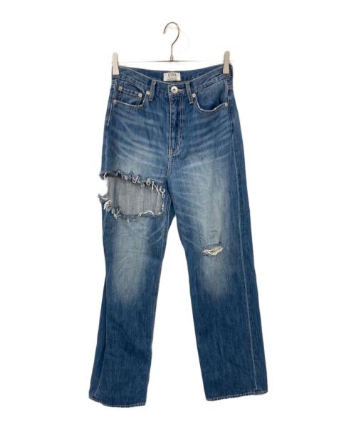 GYDA（ジェイダ）GYDA (ジェイダ) H/W SIDE RIPPEDストレートワイドデニム パンツ インディゴ サイズ:Mの古着・服飾アイテム