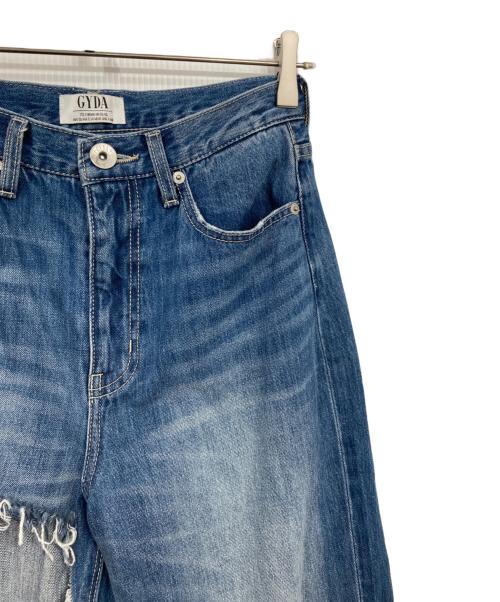GYDA（ジェイダ）GYDA (ジェイダ) H/W SIDE RIPPEDストレートワイドデニム パンツ インディゴ サイズ:Mの古着・服飾アイテム
