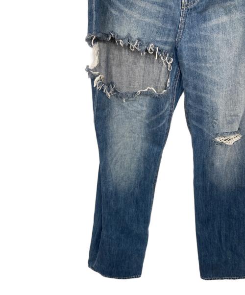 GYDA（ジェイダ）GYDA (ジェイダ) H/W SIDE RIPPEDストレートワイドデニム パンツ インディゴ サイズ:Mの古着・服飾アイテム