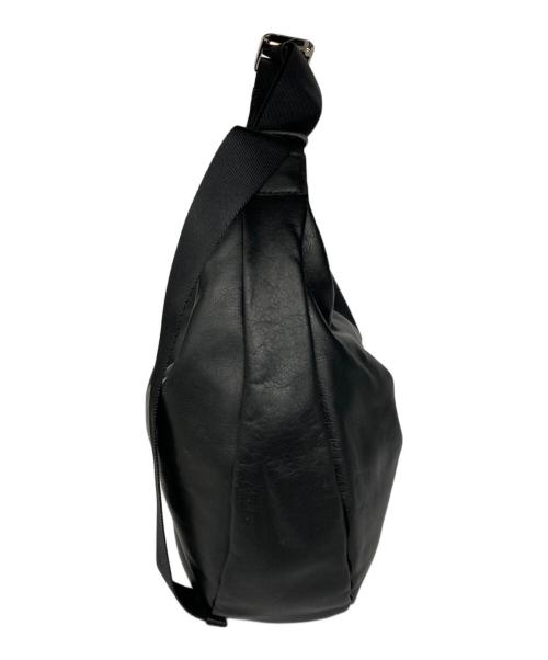 russet（ラシット）russet (ラシット) ソフトレザーラウンドショルダーバッグ ブラックの古着・服飾アイテム