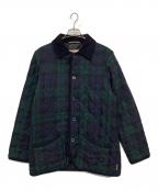Traditional Weatherwearトラディショナルウェザーウェア）の古着「キルティングジャケット」｜ネイビー×グリーン