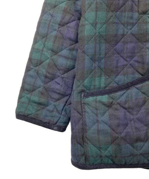 Traditional Weatherwear（トラディショナルウェザーウェア）Traditional Weatherwear (トラディショナルウェザーウェア) キルティングジャケット ネイビー×グリーン サイズ:40の古着・服飾アイテム