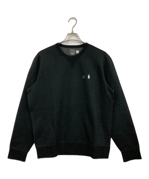 POLO RALPH LAUREN（ポロ・ラルフローレン）POLO RALPH LAUREN (ポロ・ラルフローレン) クルーネックスウェット ブラック サイズ:L 未使用品の古着・服飾アイテム