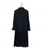 CITYシティ）の古着「フロントジップロングスリーブワンピース」｜ブラック