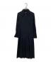 CITY（シティ）の古着「フロントジップロングスリーブワンピース」｜ブラック