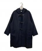 BEAUTY&YOUTHビューティーアンドユース）の古着「ライトメルトン リバー ダッフルコート」｜ネイビー