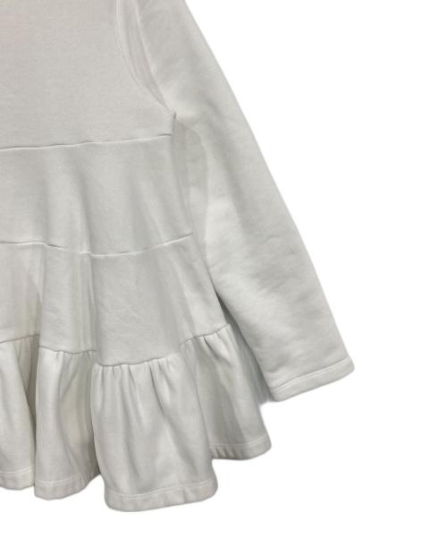 YORI（ヨリ）YORI (ヨリ) 速乾裏毛ティアードフリルカットソー ホワイト サイズ:Fの古着・服飾アイテム