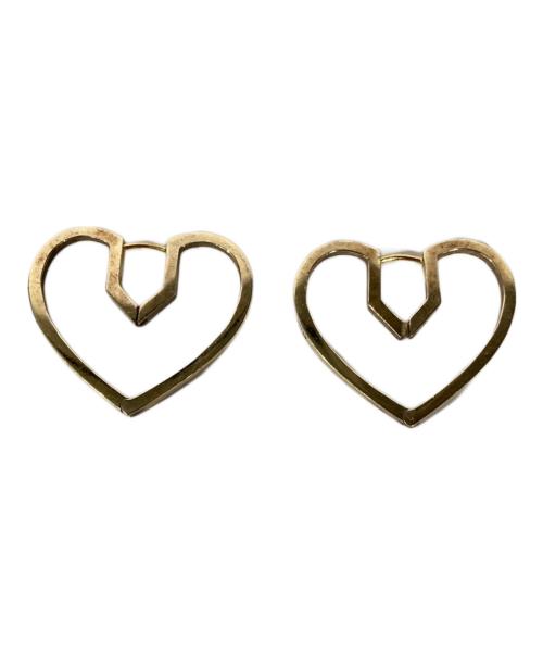 PLOW（プラウ）PLOW (プラウ) Hug Heart Hoop Pierce ゴールドの古着・服飾アイテム