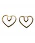PLOW (プラウ) Hug Heart Hoop Pierce ゴールド：8000円