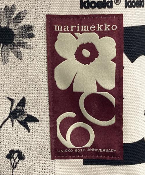 marimekko（マリメッコ）marimekko (マリメッコ) haavi unikko tribute 60th トートバッグ ホワイト×ブラックの古着・服飾アイテム