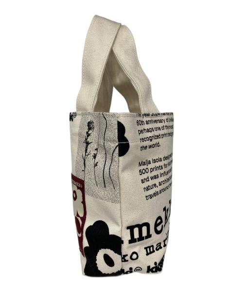 marimekko（マリメッコ）marimekko (マリメッコ) haavi unikko tribute 60th ハンドバッグ ホワイト×ブラックの古着・服飾アイテム