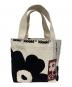 marimekko（マリメッコ）の古着「haavi unikko tribute 60th ハンドバッグ」｜ホワイト×ブラック
