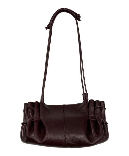 HEREU（ヘリュー）HEREU (ヘリュー) ARTAプリーツショルダーバッグ/2WAY ブラウンの古着・服飾アイテム