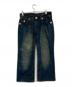 TRUE RELIGIONトゥルー レリジョン）の古着「ステッチデニムパンツ」｜インディゴ