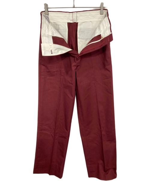 BERNARD ZINS（ベルナール ザンス）BERNARD ZINS (ベルナール ザンス) センタープレスパンツ レッド サイズ:42の古着・服飾アイテム