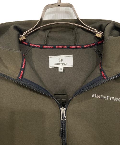 BRIEFING（ブリーフィング）BRIEFING (ブリーフィング) エンボスロゴWジップパーカー カーキ サイズ:Mの古着・服飾アイテム