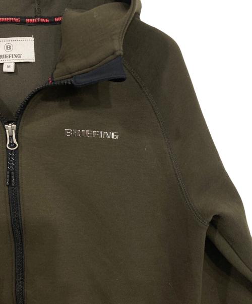 BRIEFING（ブリーフィング）BRIEFING (ブリーフィング) エンボスロゴWジップパーカー カーキ サイズ:Mの古着・服飾アイテム