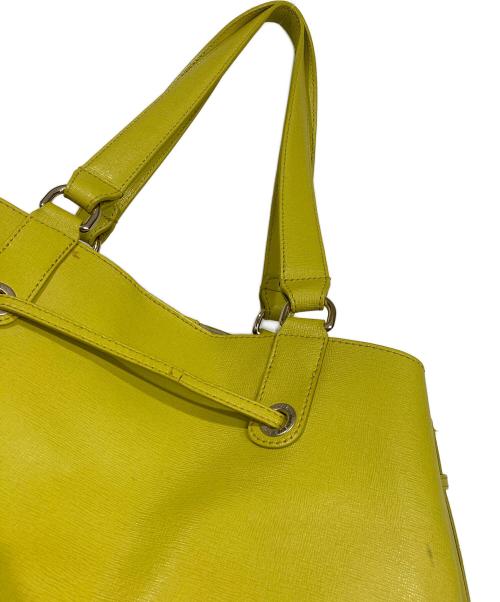 FURLA（フルラ）FURLA (フルラ) ポーチ付きトートバッグ イエローの古着・服飾アイテム