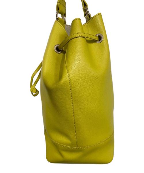 FURLA（フルラ）FURLA (フルラ) ポーチ付きトートバッグ イエローの古着・服飾アイテム