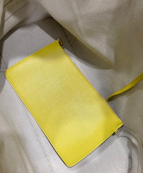 FURLA（フルラ）FURLA (フルラ) ポーチ付きトートバッグ イエローの古着・服飾アイテム