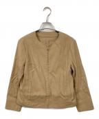 MACKINTOSH PHILOSOPHYマッキントッシュ フィロソフィー）の古着「リネン混ノーカラージャケット」｜ベージュ