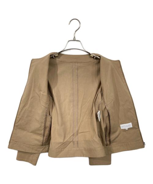MACKINTOSH PHILOSOPHY（マッキントッシュ フィロソフィー）MACKINTOSH PHILOSOPHY (マッキントッシュ フィロソフィー) リネン混ノーカラージャケット ベージュ サイズ:38の古着・服飾アイテム